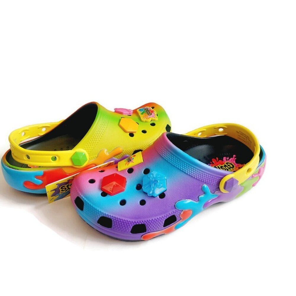 CROCS Big Kid Size J4 Womens 6 Gushers Slip On Classic Clogs K Shoes Multi Color - Picture 9 of 9